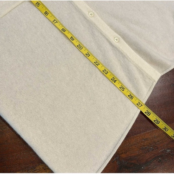 NEW NakedCashmere Ecru Rue Button-Up Cashmere Top Cream White Shirt - Picture 12 of 14